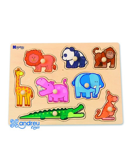 Puzle andreutoys madera selva 8 piezas