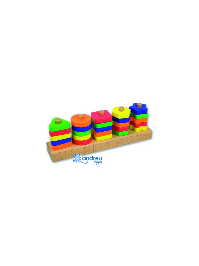 Juego andreutoys manipulacion 25 piezas geometricas + 12 plantillas doble cara 32,8x19,2x7,1 cm Juego andreutoys manipulacion 25 piezas geometricas + 12 plantillas doble cara 32,8x19,2x7,1 cm