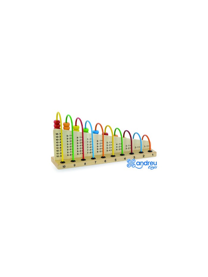 Juego andreutoys abacus madera para sumar y restar 29x14,5x7,5 cm Juego andreutoys abacus madera para sumar y restar 29x14,5x7,5 cm