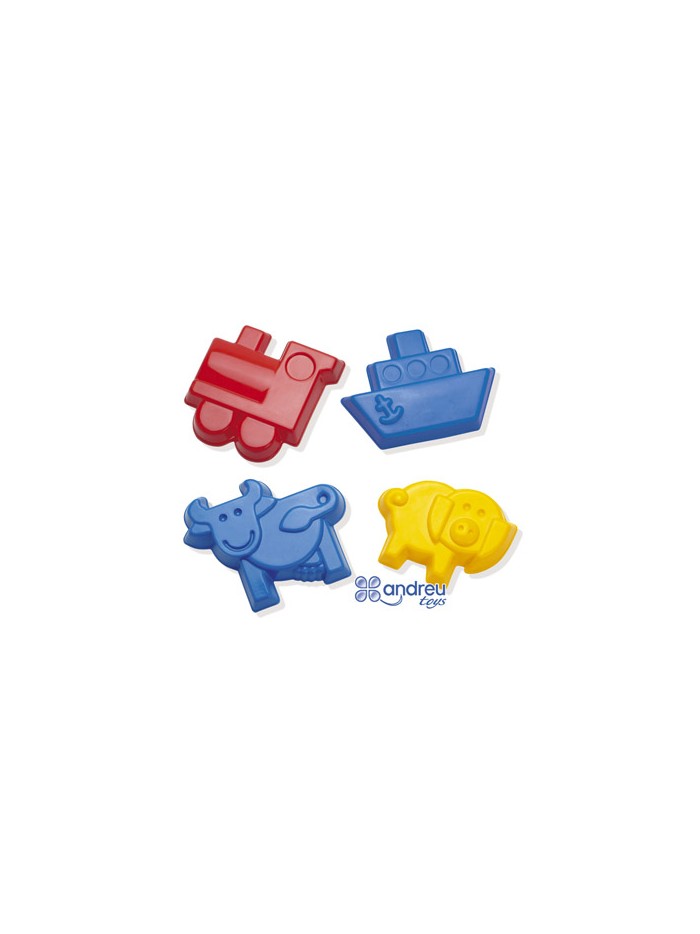 Juego dantoy moldes arena 4 modelos 12 cm caja de 32 unidades surtidas Juego dantoy moldes arena 4 modelos 12 cm caja de 32 unidades surtidas