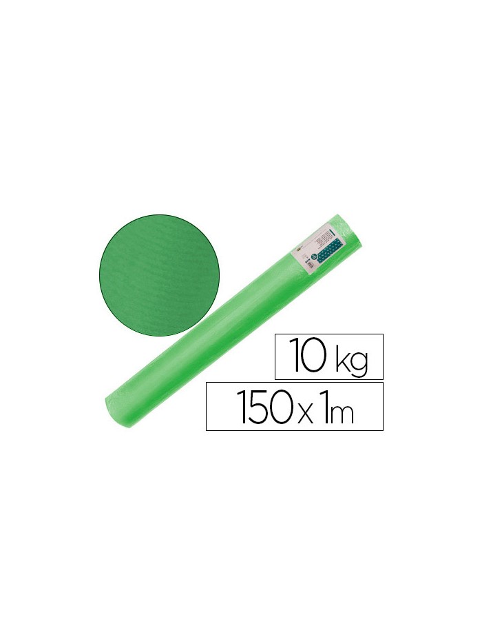 Papel kraft verjurado liderpapel verde ancho 1 mt longitud 150 mt gramaje 65 gr peso 10 kg Papel kraft verjurado liderpapel verde ancho 1 mt longitud 150 mt gramaje 65 gr peso 10 kg