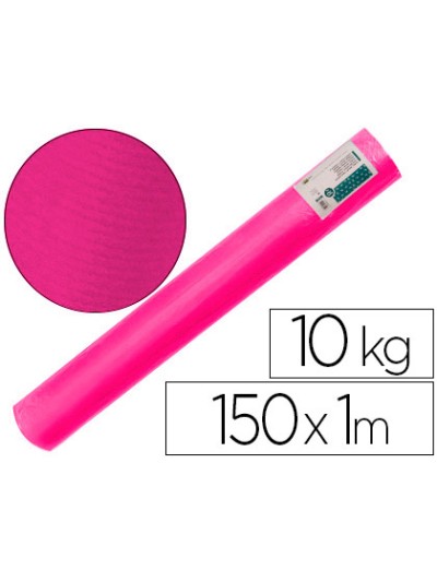 Papel kraft verjurado liderpapel fucsia ancho 1 mt longitud 150 mt gramaje 65 gr peso 10 kg