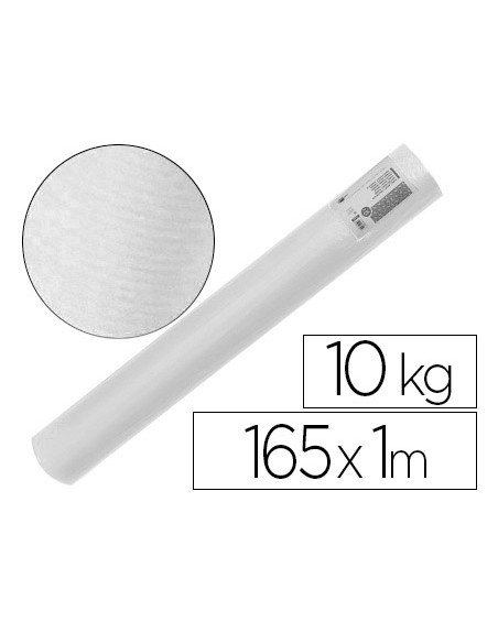 Papel kraft verjurado liderpapel blanco ancho 1mt longitud 165 mt gramaje 60 gr peso 10 kg