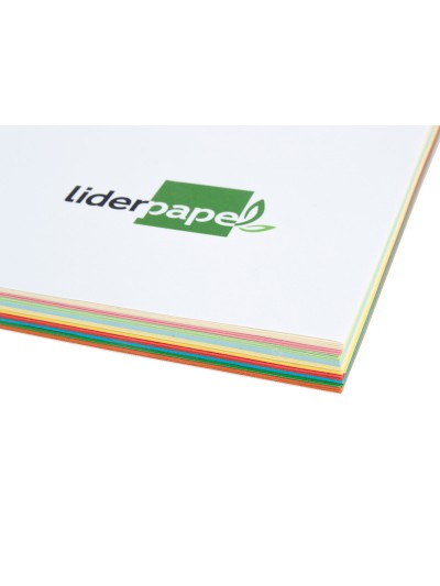 Papel color liderpapel a3 80gr 10 colores surtidos paquete 100 hojas