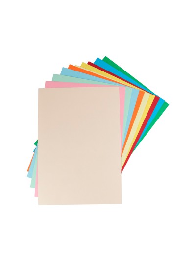 Cartulina liderpapel a3 180g/m2 10 colores surtidos paquete 100 hojas