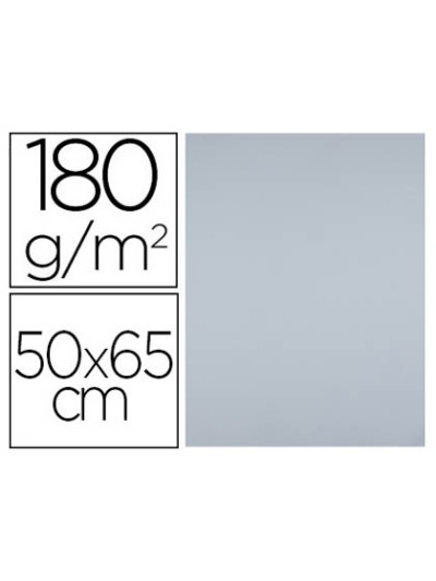 Cartulina liderpapel 50x65 cm 180 gr gris paquete de 25 hojas