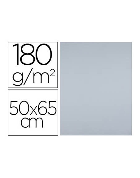 Cartulina liderpapel 50x65 cm 180 gr gris paquete de 25 hojas