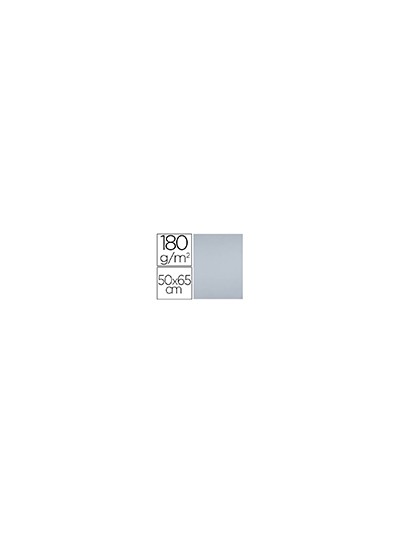 Cartulina liderpapel 50x65 cm 180 gr gris paquete de 25 hojas