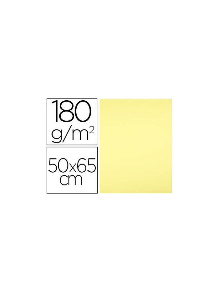 Cartulina liderpapel 50x65 cm 180 gr amarillo medio paquete de 25 hojas Cartulina liderpapel 50x65 cm 180 gr amarillo medio paquete de 25 hojas