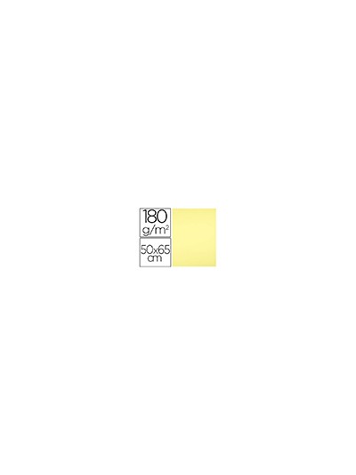Cartulina liderpapel 50x65 cm 180 gr amarillo medio paquete de 25 hojas