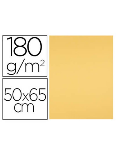 Cartulina liderpapel 50x65 cm 180 gr oro paquete de 25 hojas