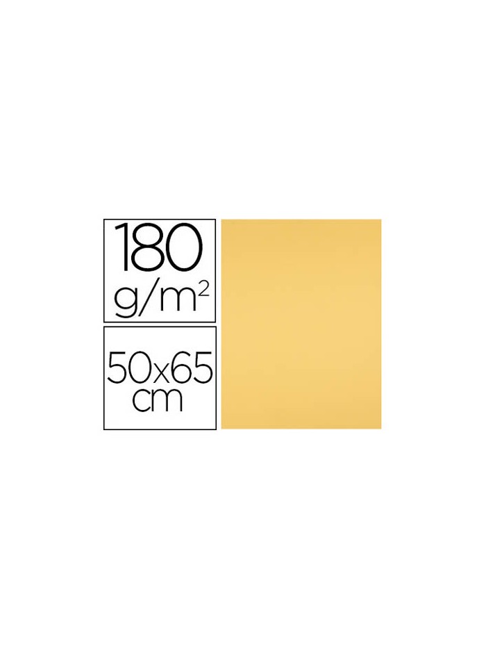 Cartulina liderpapel 50x65 cm 180 gr oro paquete de 25 hojas Cartulina liderpapel 50x65 cm 180 gr oro paquete de 25 hojas
