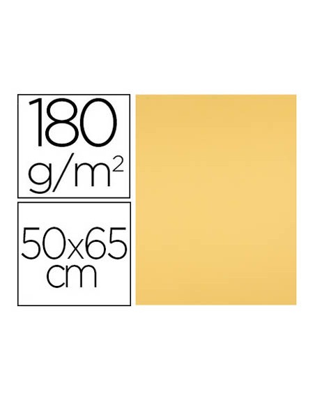 Cartulina liderpapel 50x65 cm 180 gr oro paquete de 25 hojas
