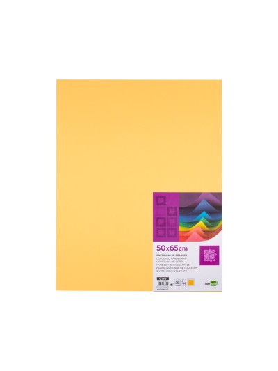Cartulina liderpapel 50x65 cm 180 gr oro paquete de 25 hojas