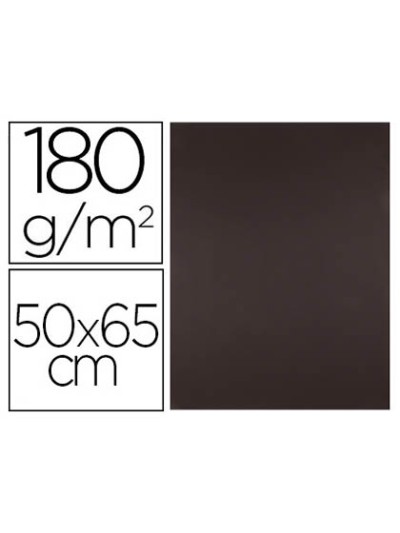 Cartulina liderpapel 50x65 cm 180 gr marron paquete de 25 hojas
