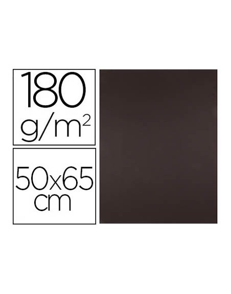 Cartulina liderpapel 50x65 cm 180 gr marron paquete de 25 hojas