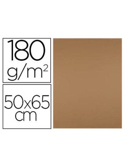 Cartulina liderpapel 50x65 cm 180 gr marron escolar unidad