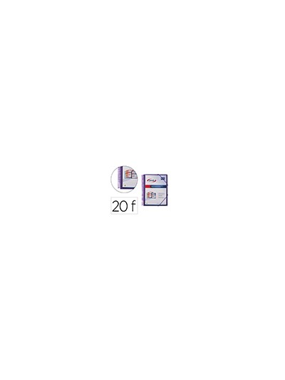 Carpeta pardo escaparate con espiral 20 fundas folio personalizable color lila