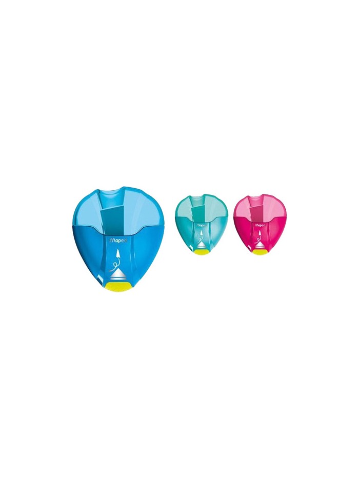Sacapuntas maped plastico i-gloo 1 uso con deposito colores surtidos Sacapuntas maped plastico i-gloo 1 uso con deposito colores surtidos