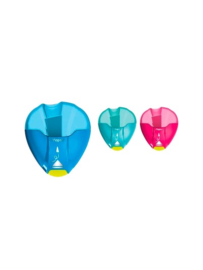 Sacapuntas maped plastico i-gloo 1 uso con deposito colores surtidos