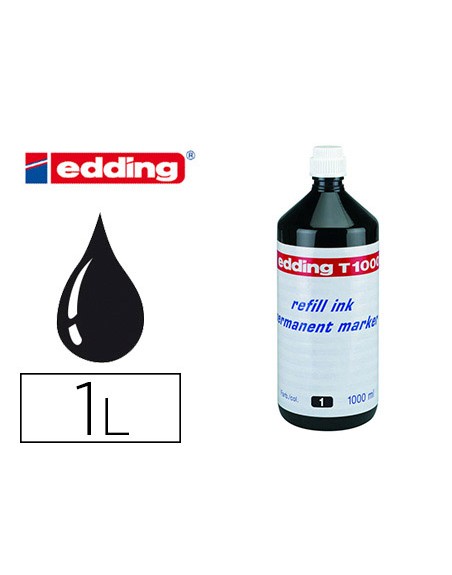 Tinta rotulador edding t-1000 negro bote 1 litro
