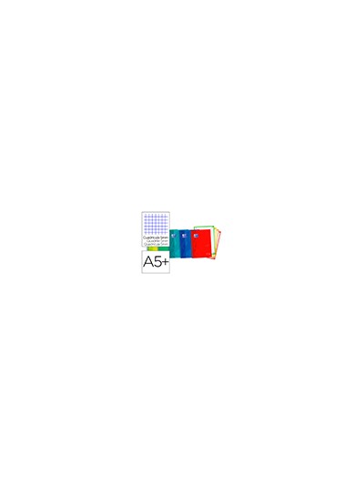 Cuaderno espiral oxford ebook 4 tapa extradura din a5+ 120 h microperforadas cuadro 5 mm colores vivos surtidos