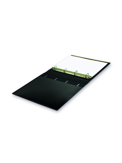 Carpeta con recambio pardo polipropileno foam personalizable 4 anillas 35 mm negro