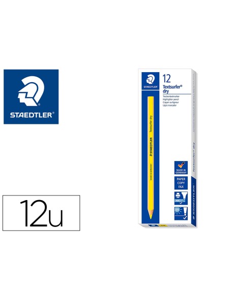 Lapices fluorescente staedtler triangular top star amarillo caja de 12 unidades