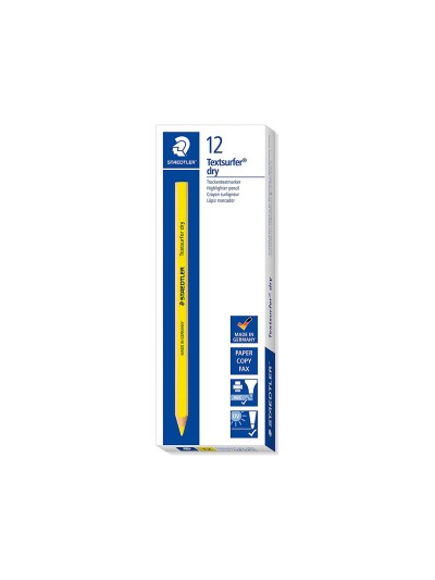 Lapices fluorescente staedtler triangular top star amarillo caja de 12 unidades