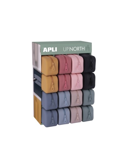 Bolso escolar portatodo apli up north silicona colores surtidos 75x185x55 mm