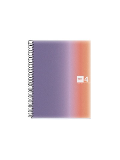 Cuaderno espiral miquelrius din a4 120 hojas 70 gr cuadro 5 mm tapa polipropileno aurora provence