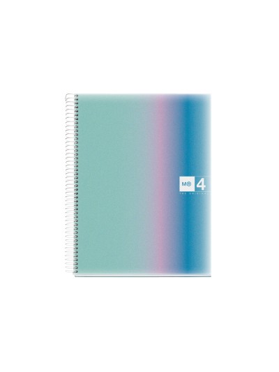 Cuaderno espiral miquelrius din a4 120 hojas 70 gr cuadro 5 mm tapa polipropileno aurora santorini
