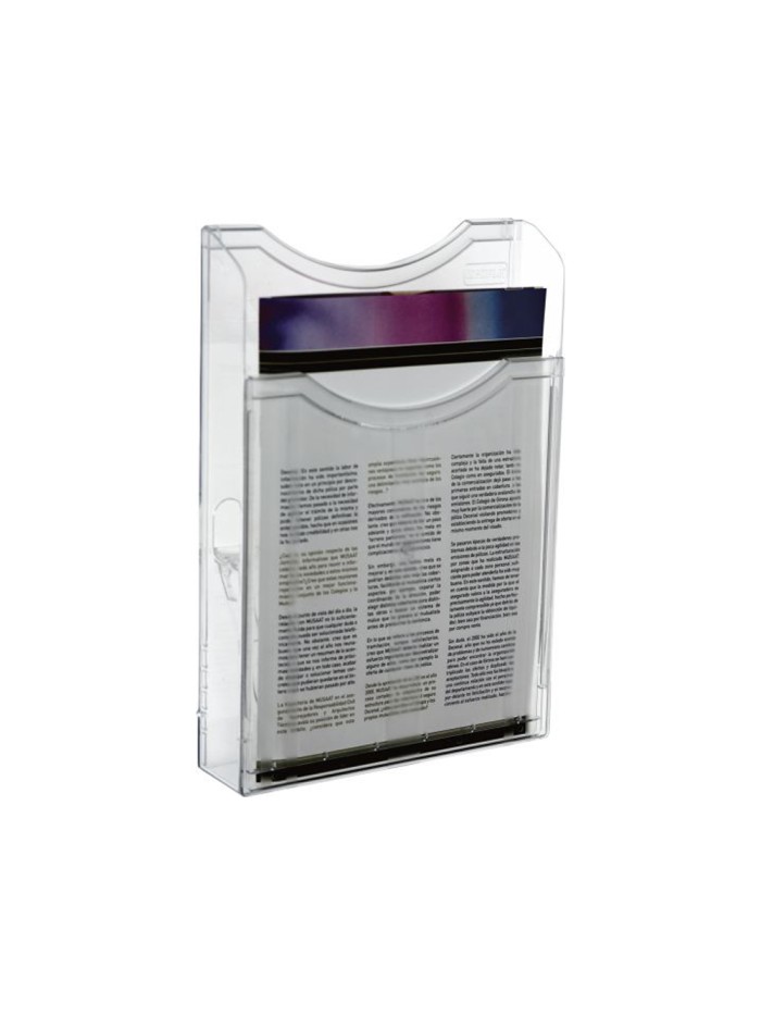 Expositor mural archivo 2000 din a4 vertical 1 compartimento cristal transparente 300x235x35 mm Expositor mural archivo 2000 din a4 vertical 1 compartimento cristal transparente 300x235x35 mm