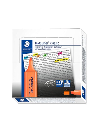 Rotulador staedtler textsurfer classic 364 fluorescente naranja