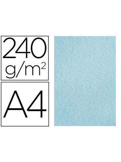Papel color liderpapel pergamino a4 240gr azul pack de 25 hojas