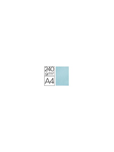 Papel color liderpapel pergamino a4 240gr azul pack de 25 hojas