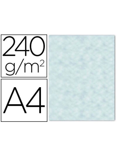 Papel color liderpapel pergamino con bordes a4 240gr azul pack de 10 hojas