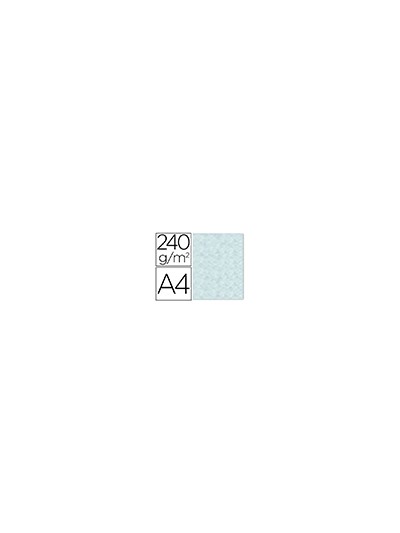 Papel color liderpapel pergamino con bordes a4 240gr azul pack de 10 hojas