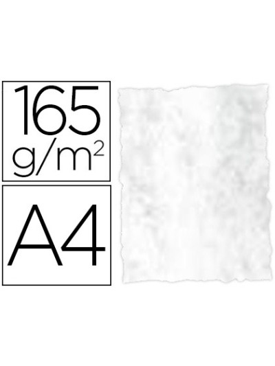 Papel color liderpapel pergamino con bordes a4 165gr gris pack de 25 hojas