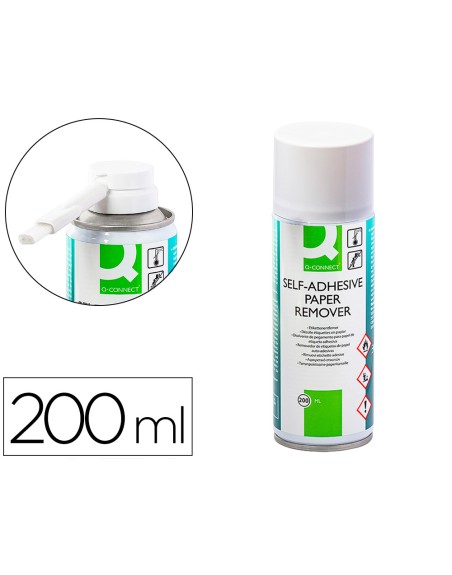 Limpiador de pegamento q-connect para etiqueta adhesiva bote de 200 ml