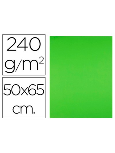 Cartulina liderpapel 50x65 cm 240g/m2 verde hierba paquete de 25 hojas