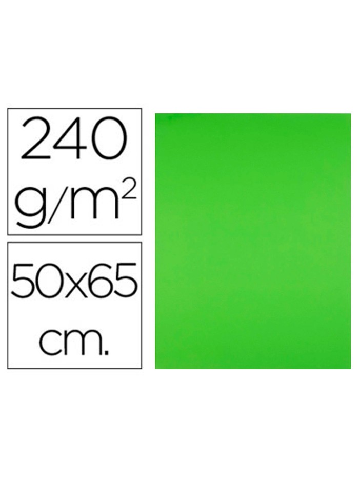 Cartulina liderpapel 50x65 cm 240g/m2 verde hierba paquete de 25 hojas Cartulina liderpapel 50x65 cm 240g/m2 verde hierba paquete de 25 hojas