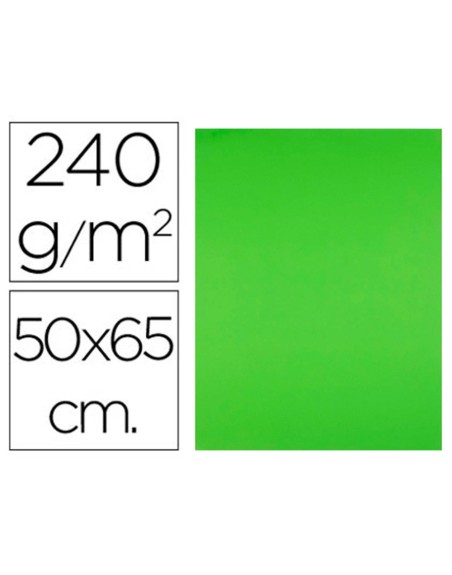 Cartulina liderpapel 50x65 cm 240g/m2 verde hierba paquete de 25 hojas