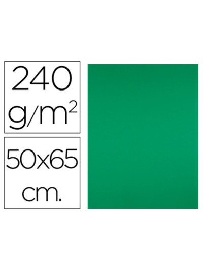 Cartulina liderpapel 50x65 cm 240g/m2 verde navidad paquete de 25 hojas