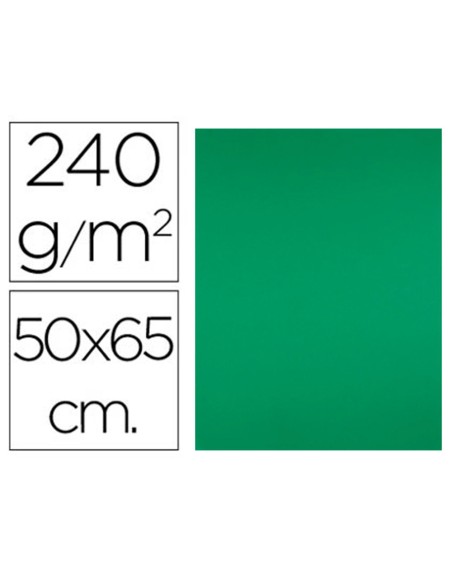 Cartulina liderpapel 50x65 cm 240g/m2 verde navidad paquete de 25 hojas