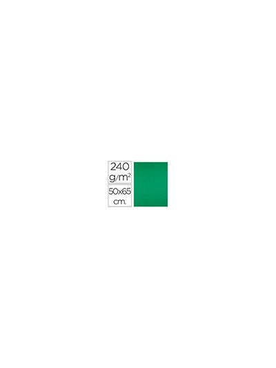 Cartulina liderpapel 50x65 cm 240g/m2 verde navidad paquete de 25 hojas