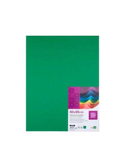 Cartulina liderpapel 50x65 cm 240g/m2 verde navidad paquete de 25 hojas