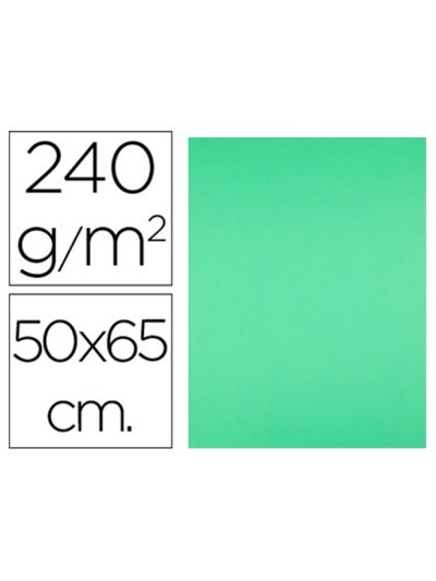 Cartulina liderpapel 50x65 cm 240g/m2 verde pistacho paquete de 25 hojas