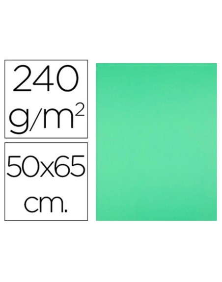 Cartulina liderpapel 50x65 cm 240g/m2 verde pistacho paquete de 25 hojas