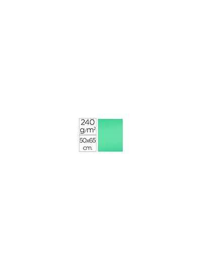 Cartulina liderpapel 50x65 cm 240g/m2 verde pistacho paquete de 25 hojas